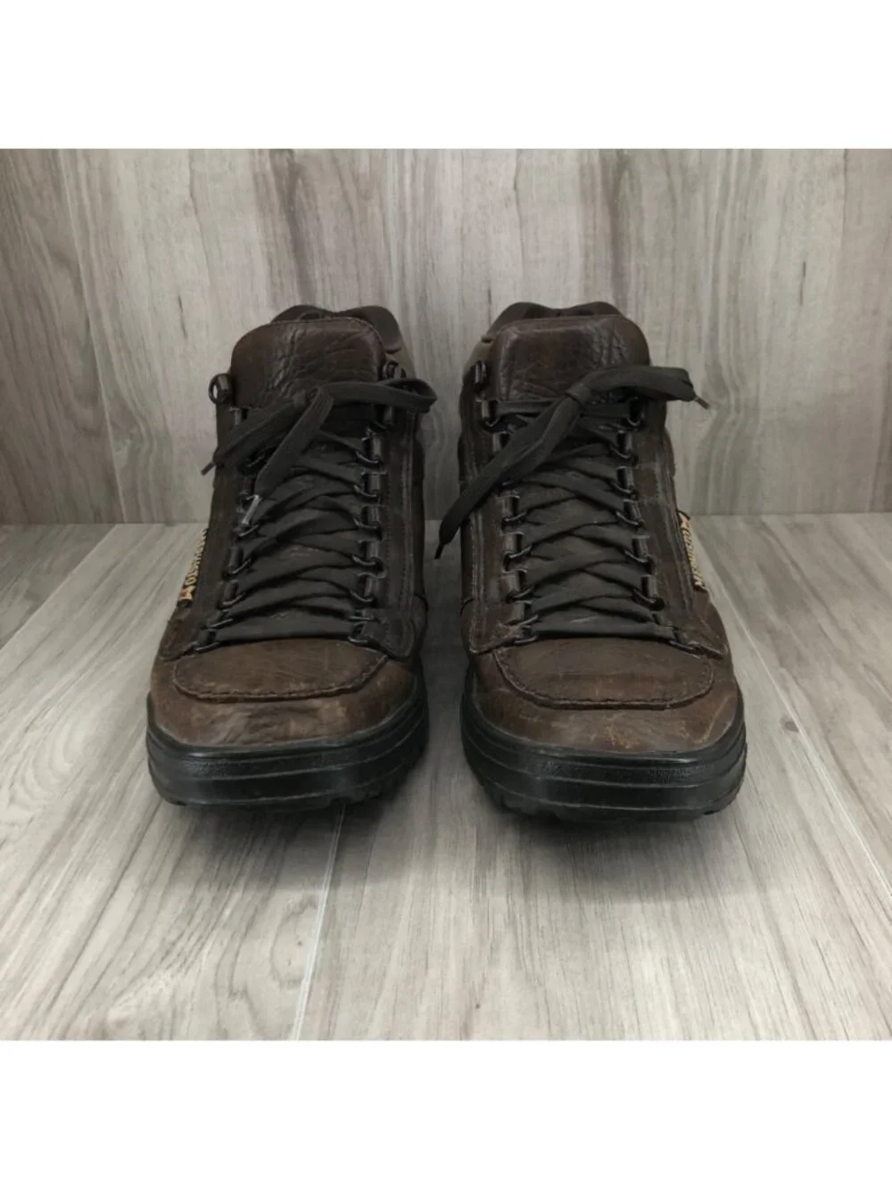 Mephisto Shoes Mens 13 Nikki Brown Leather Lace Up Comfort Hiking Shoes